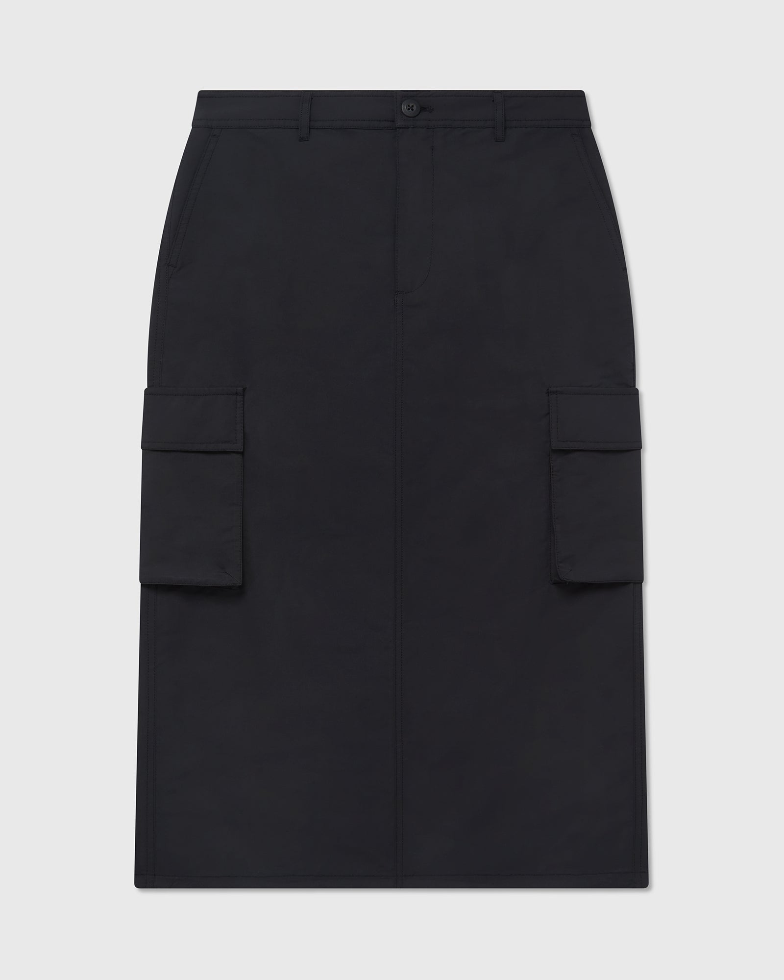 Nylon Cargo Skirt - Black