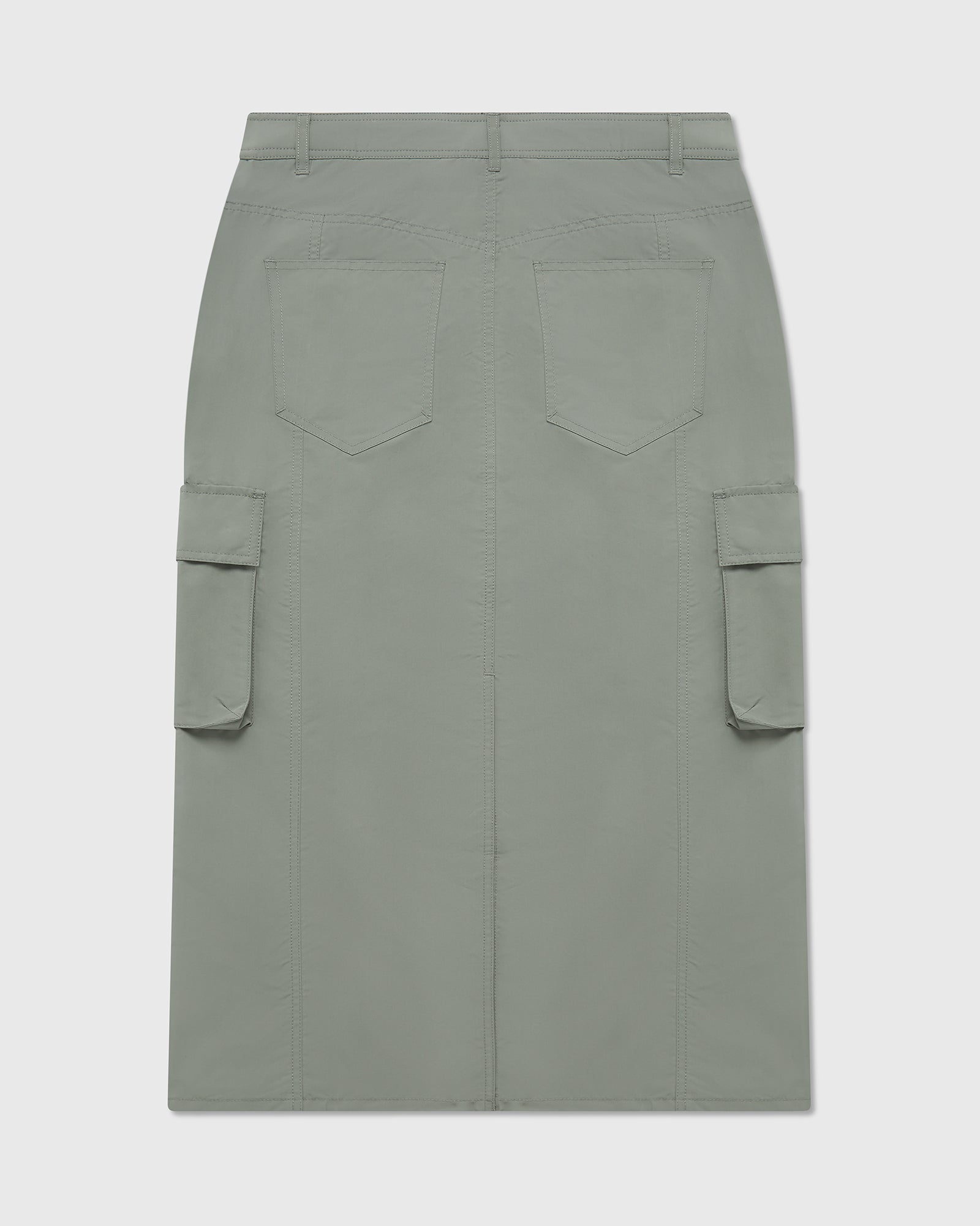 Nylon Cargo Skirt - Olive