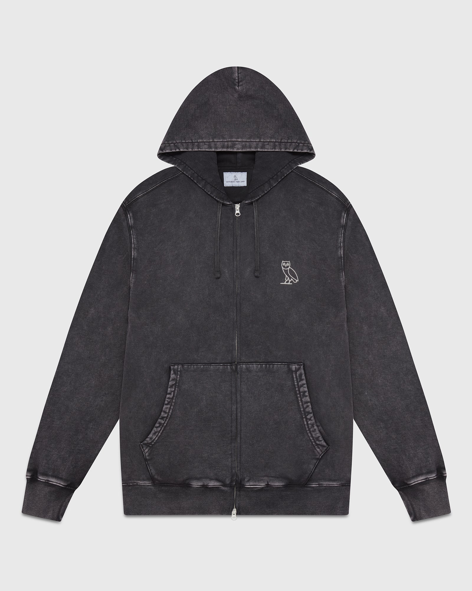 Muskoka Garment Dyed Full-Zip Hoodie - Black