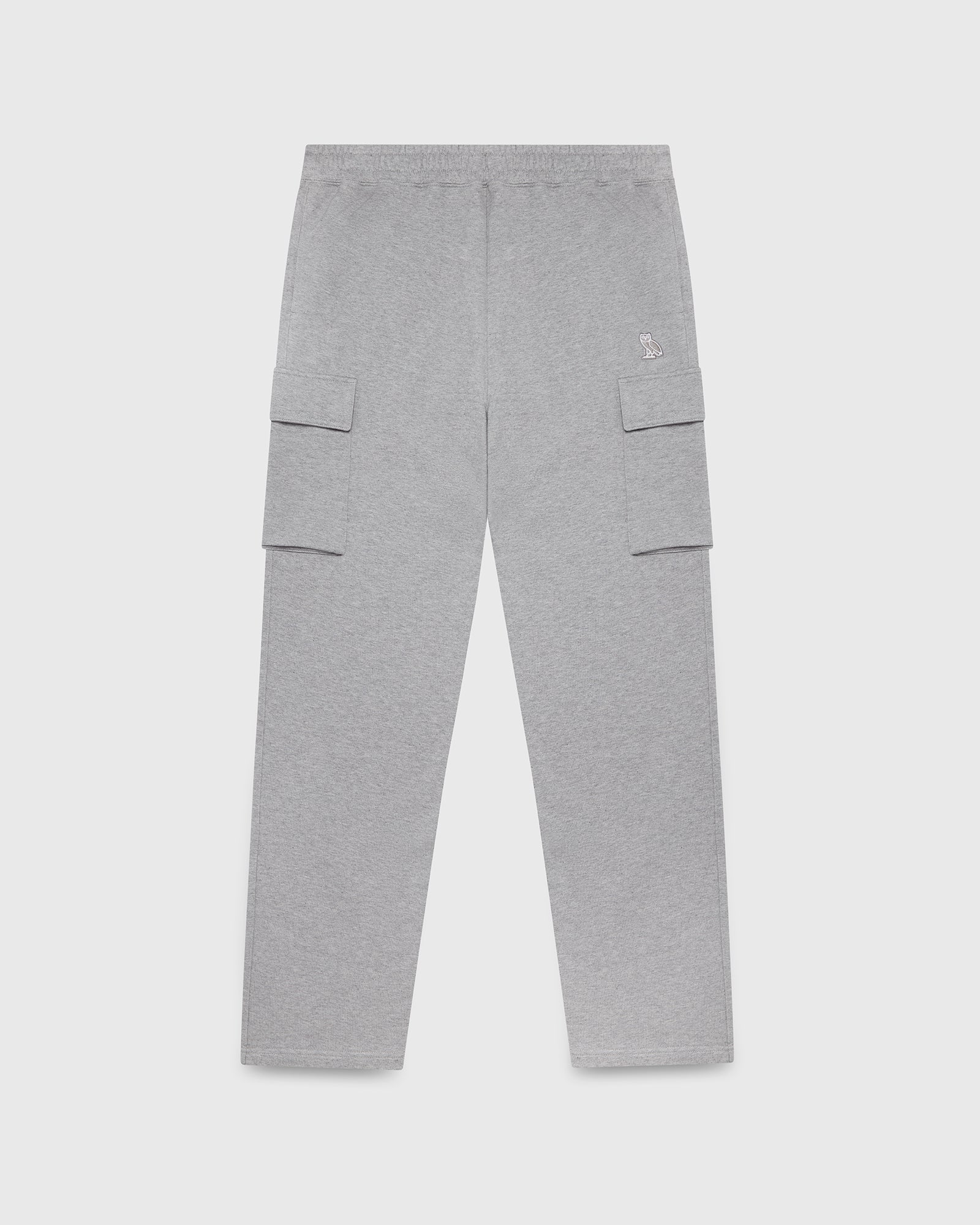 Classic Cargo Open Hem Sweatpant - Heather Grey