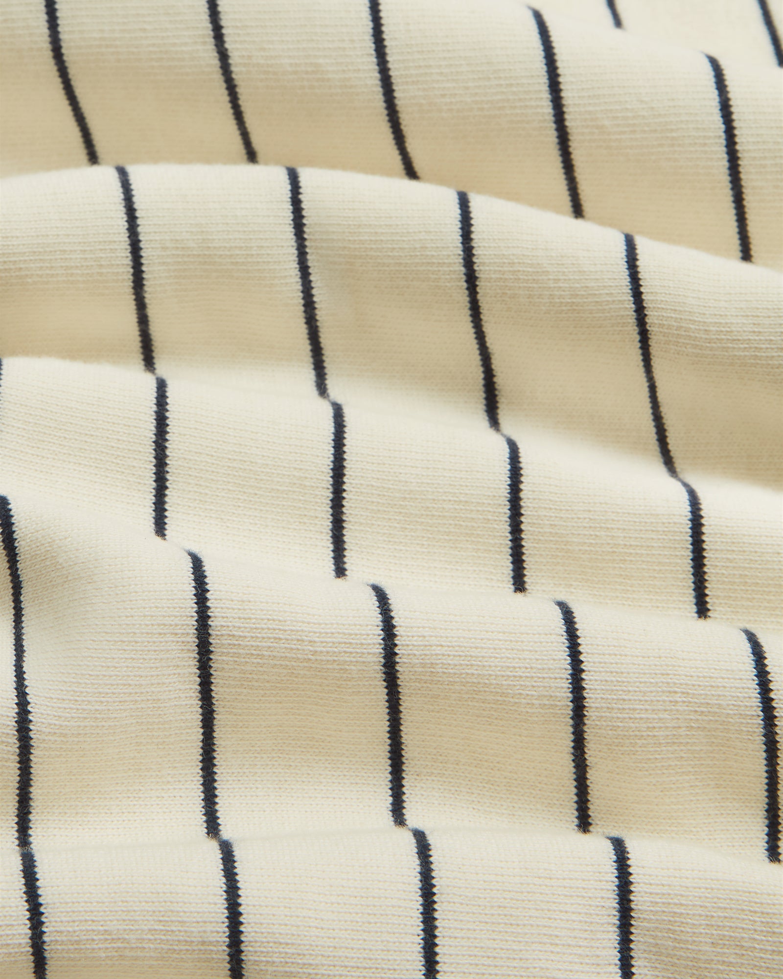 Pinstripe Crewneck - Cream / Navy