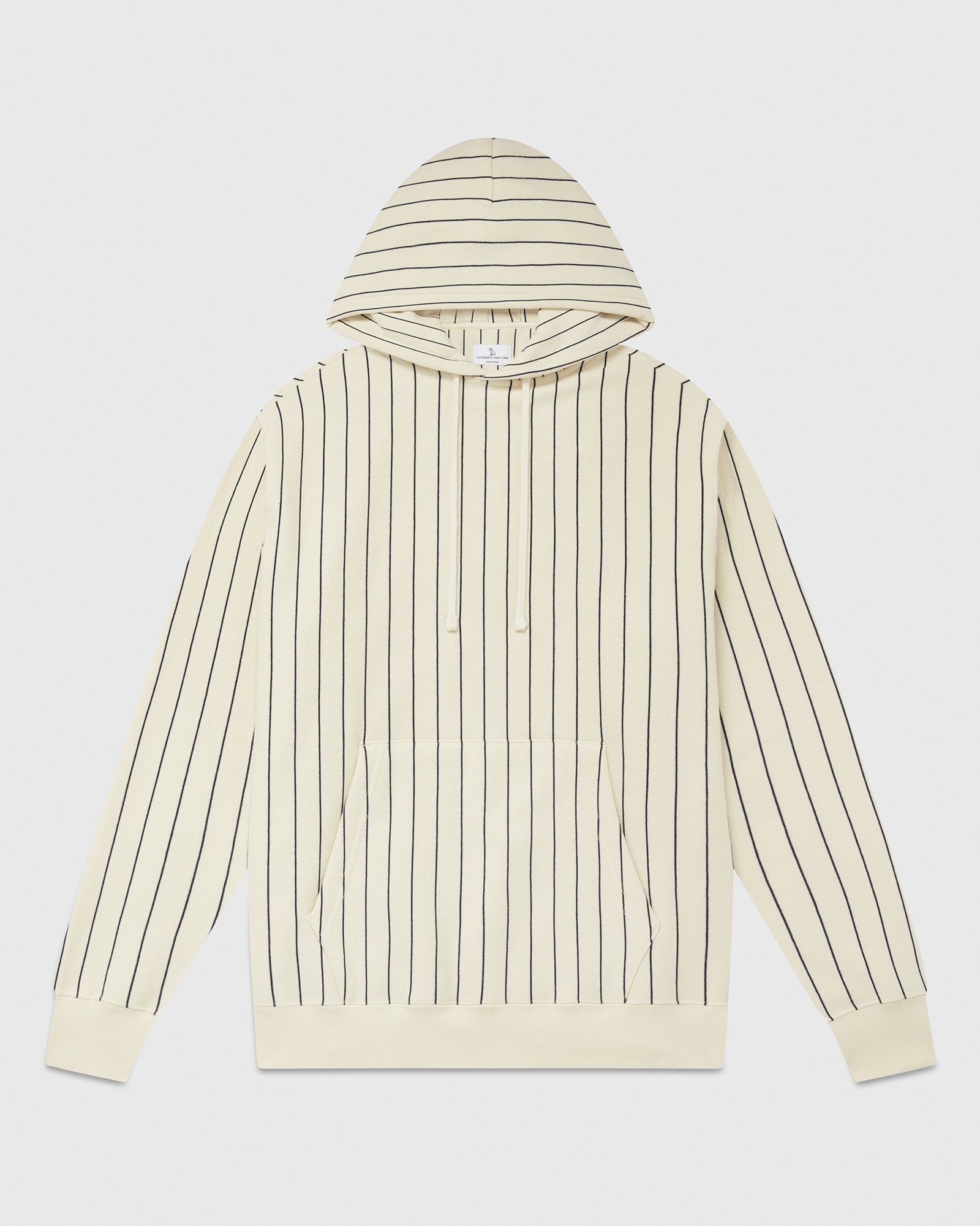 Pinstripe Hoodie - Cream / Navy