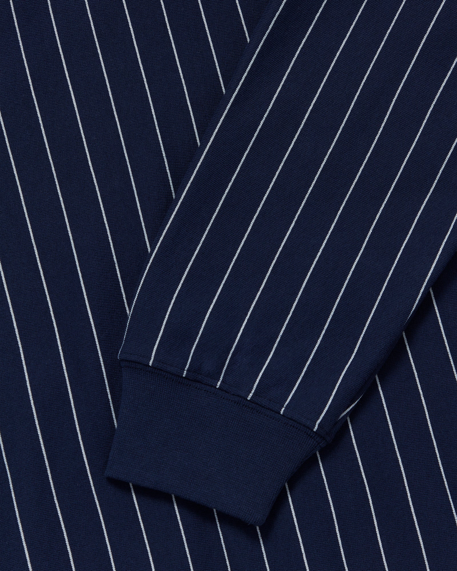 Pinstripe Hoodie - Navy/White