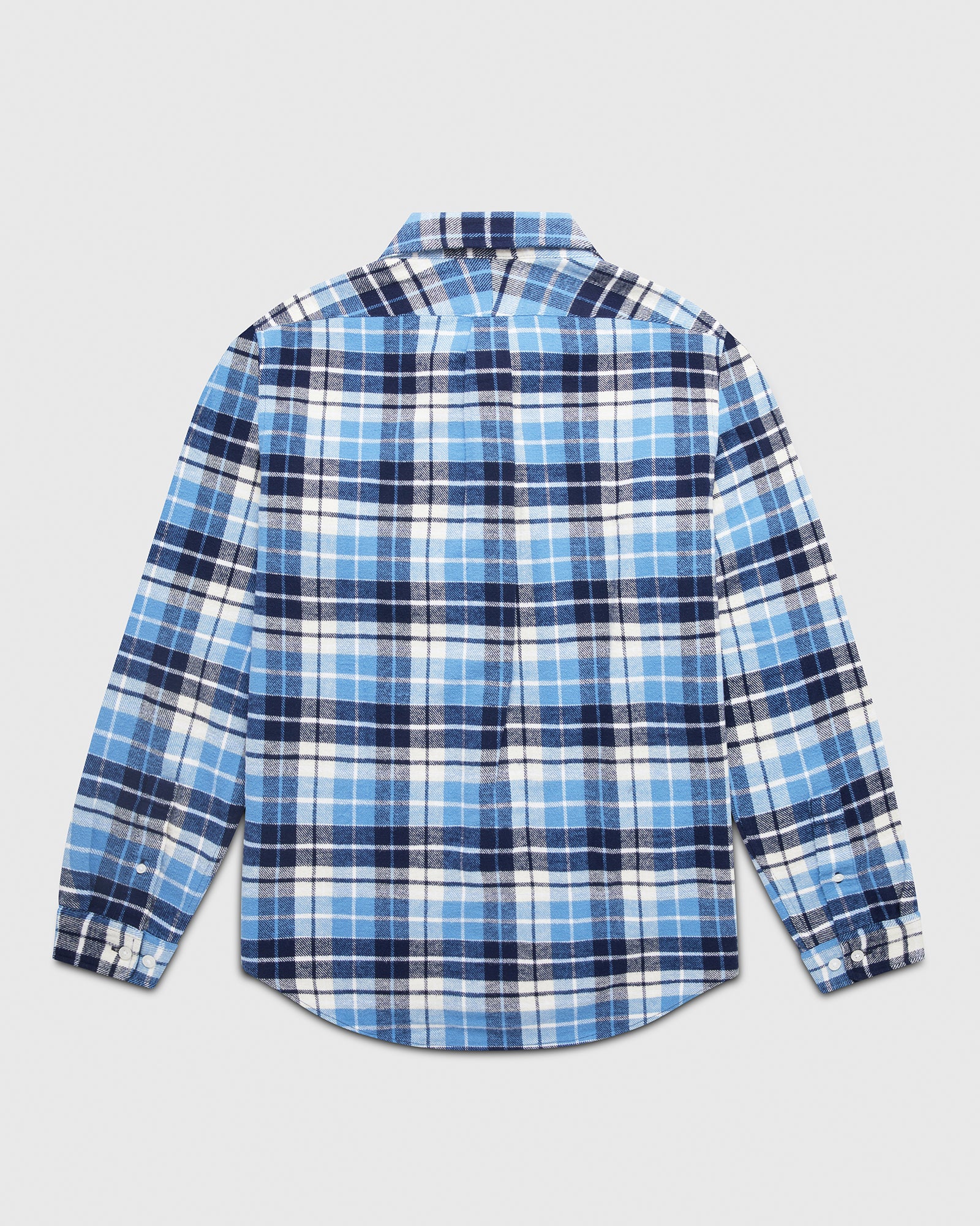 Plaid Flannel Shirt - Blue - October's Very Own