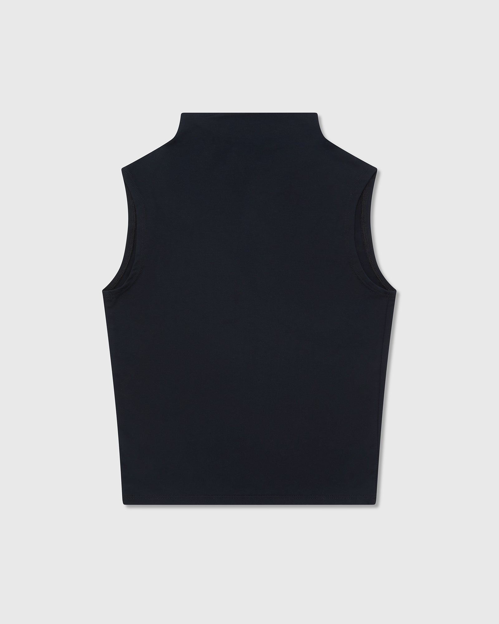 Mock Neck Tank Top - Black