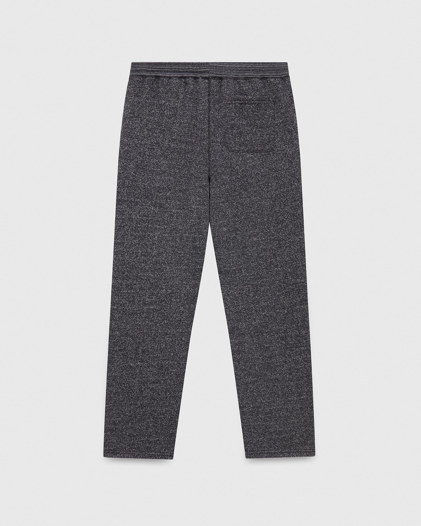 Speckle Fleece Open Hem Sweatpant - Black