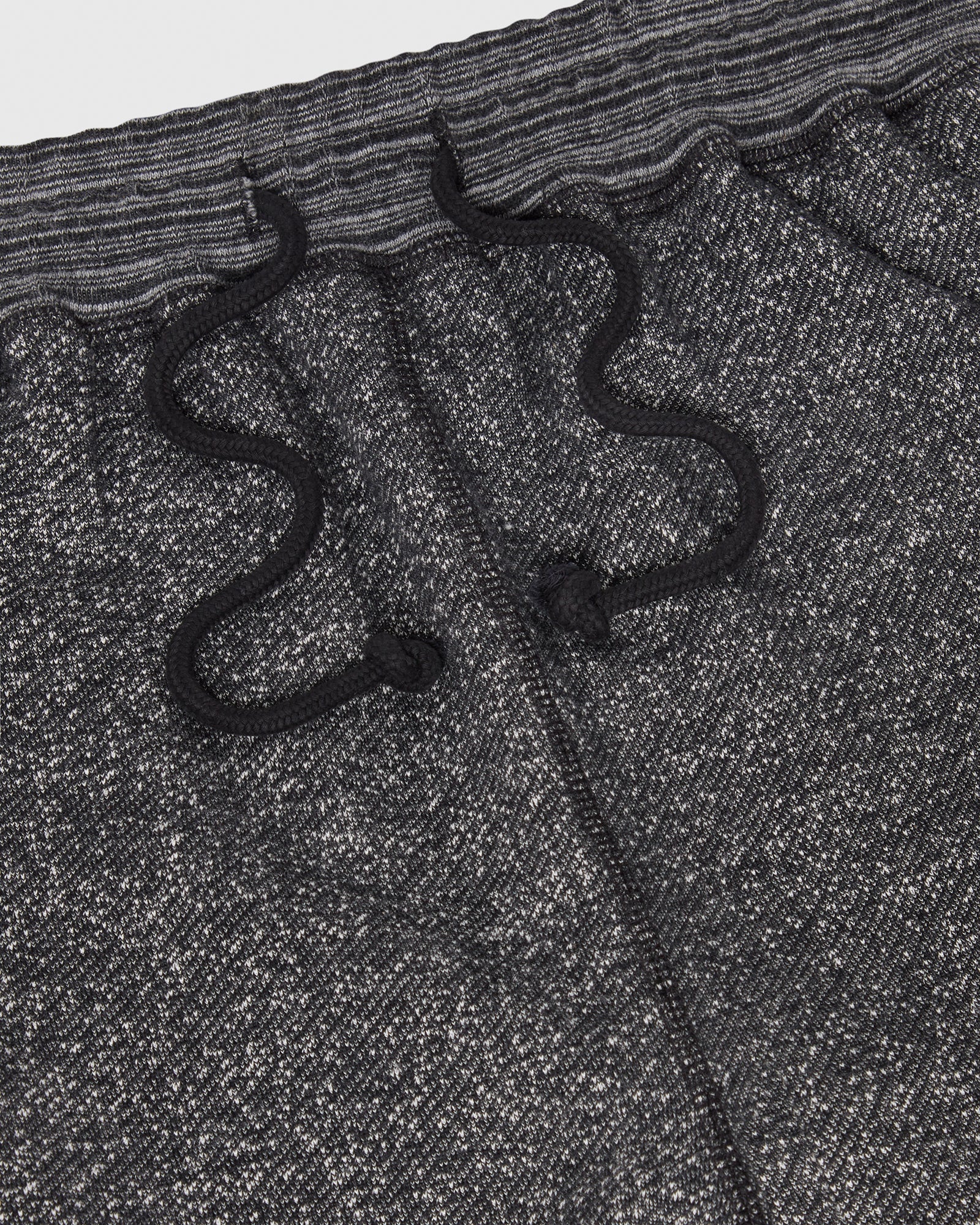 Speckle Fleece Open Hem Sweatpant - Black