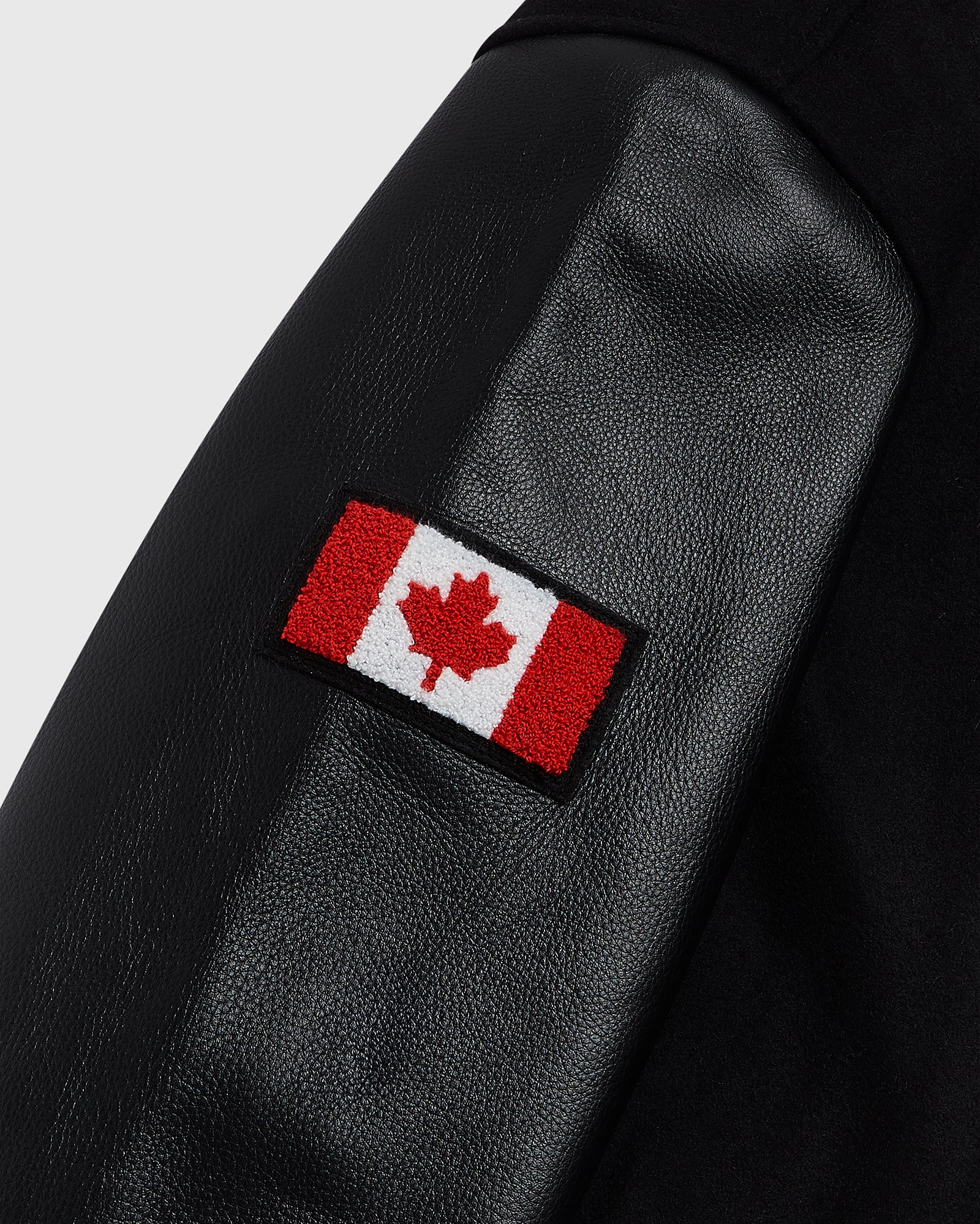 Canada Skateboard Varsity Jacket  -  Black