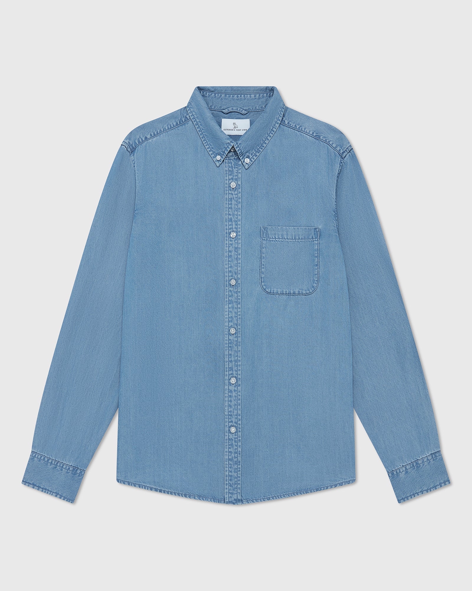 Denim Effect Shirt - Light Blue