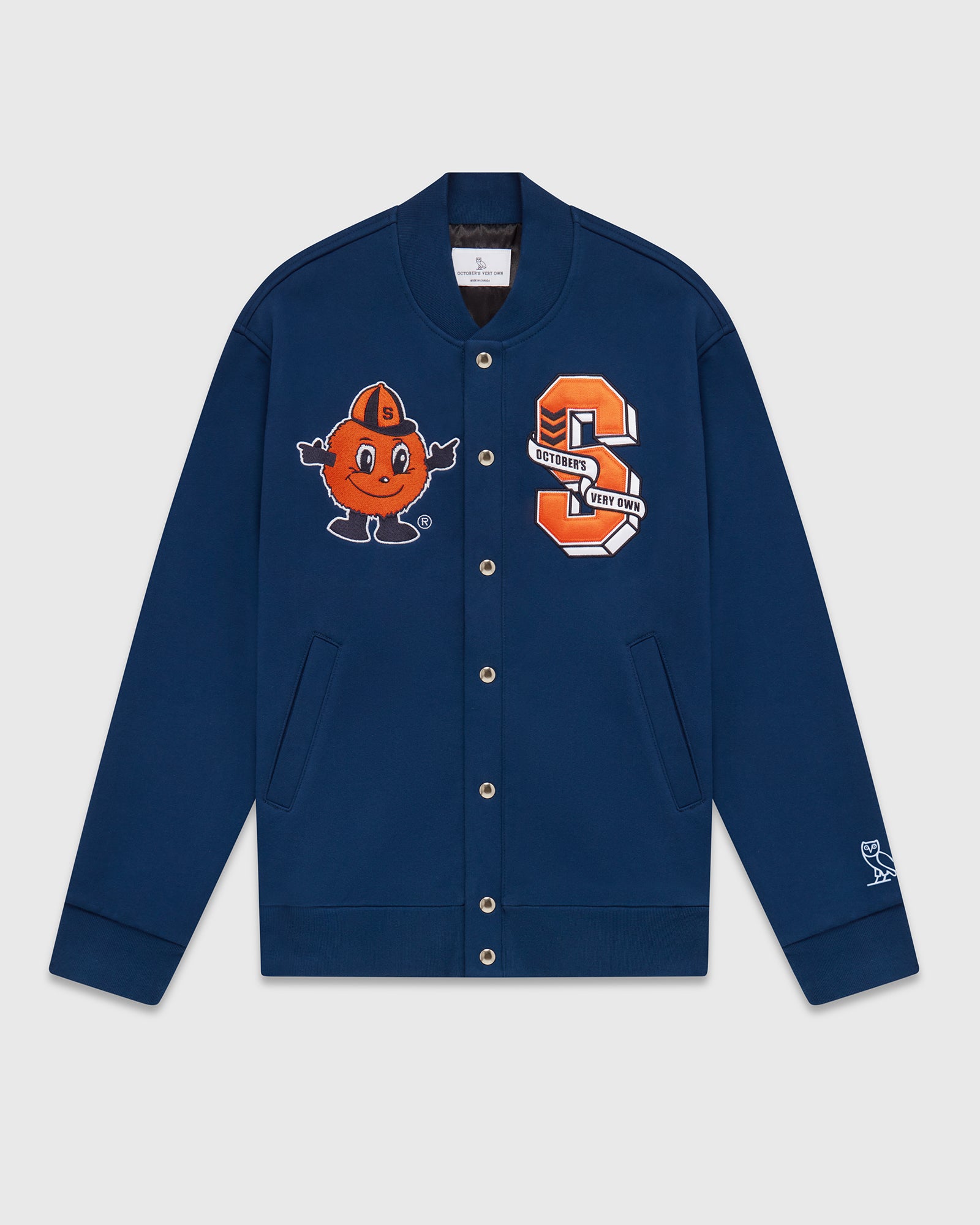 Syracuse Orange Fleece Varsity Jacket - Navy