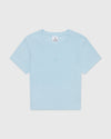 Pom Pom Cropped T-Shirt - Light Blue