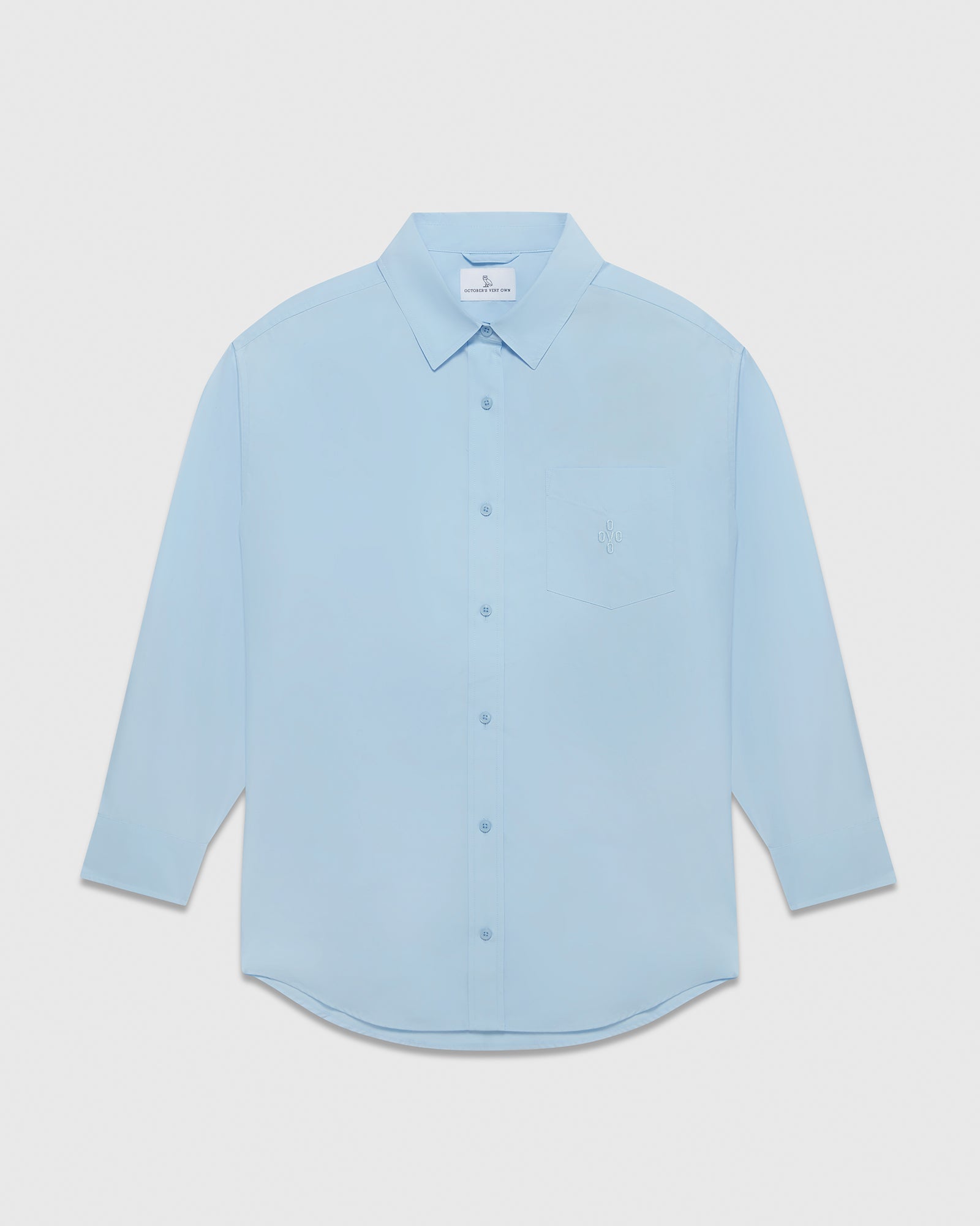 Oversized Poplin Shirt - Light Blue