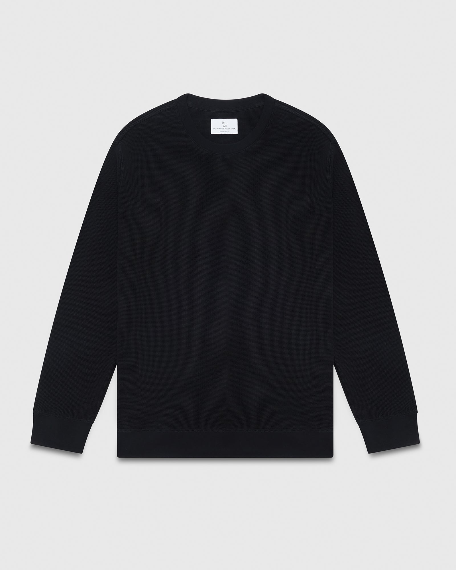 Longsleeve Waffle T-Shirt - Black