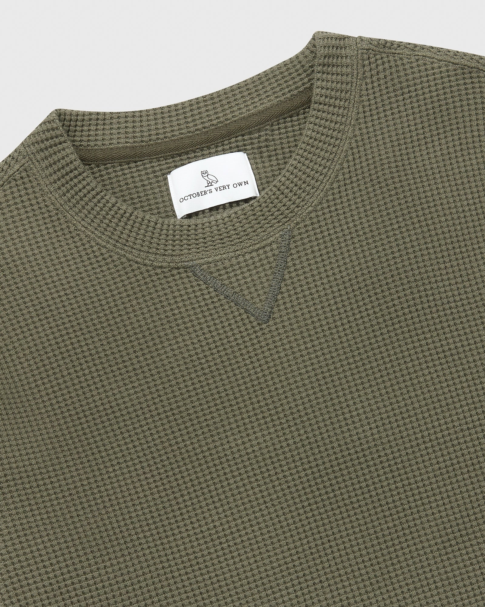 Waffle Longsleeve T-Shirt - Olive