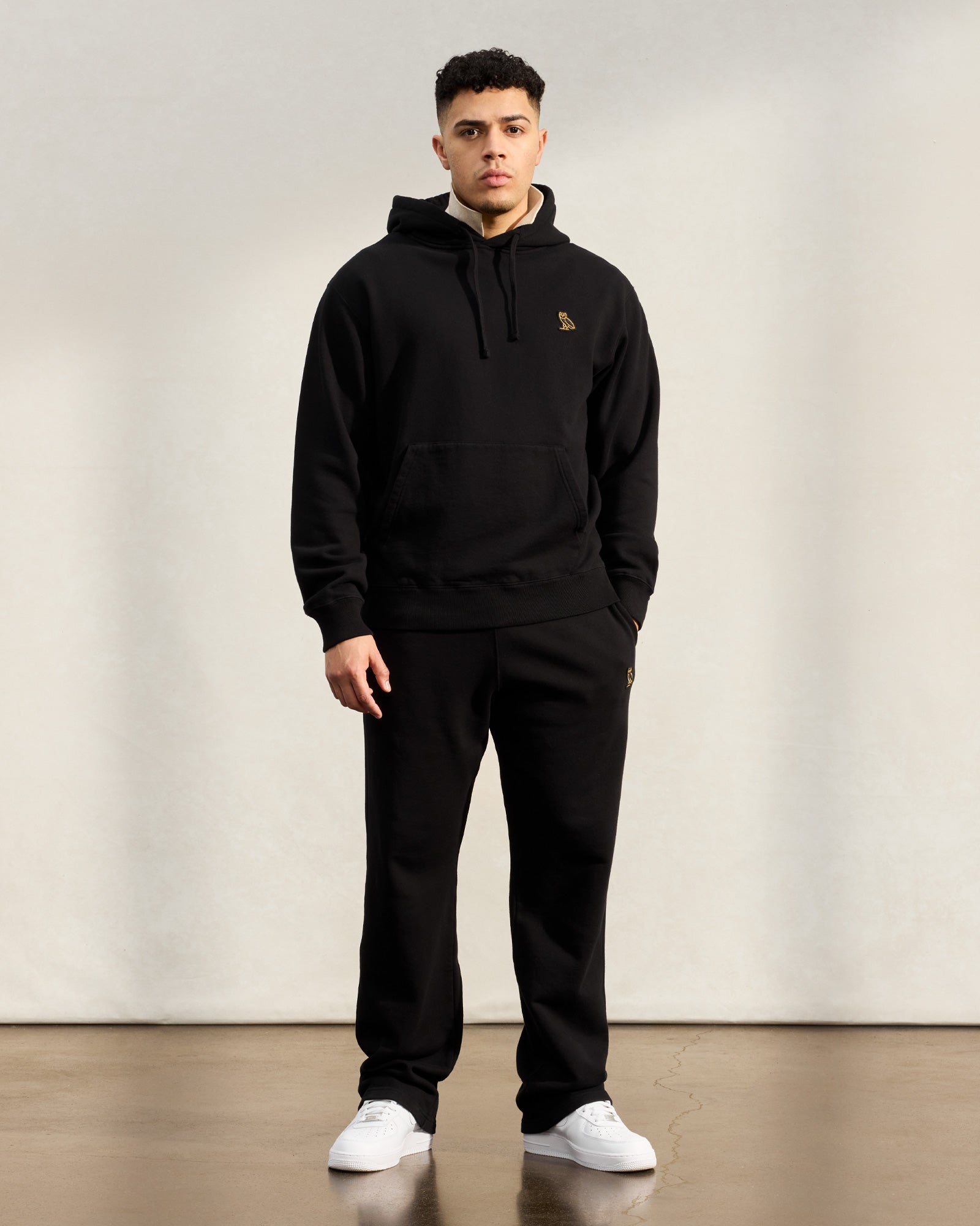 Classic Open Hem Sweatpant - Black