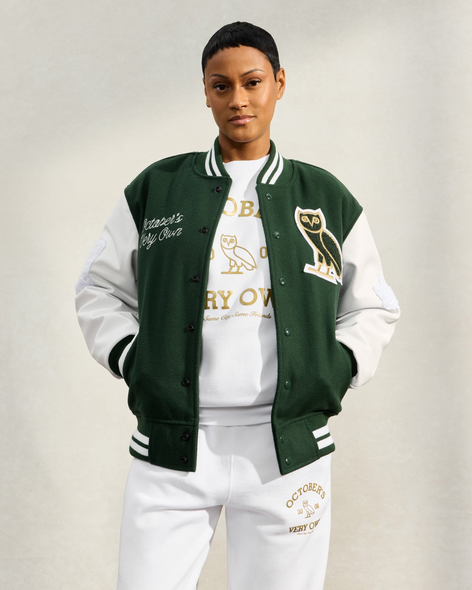 Collegiate Varsity Jacket - Green