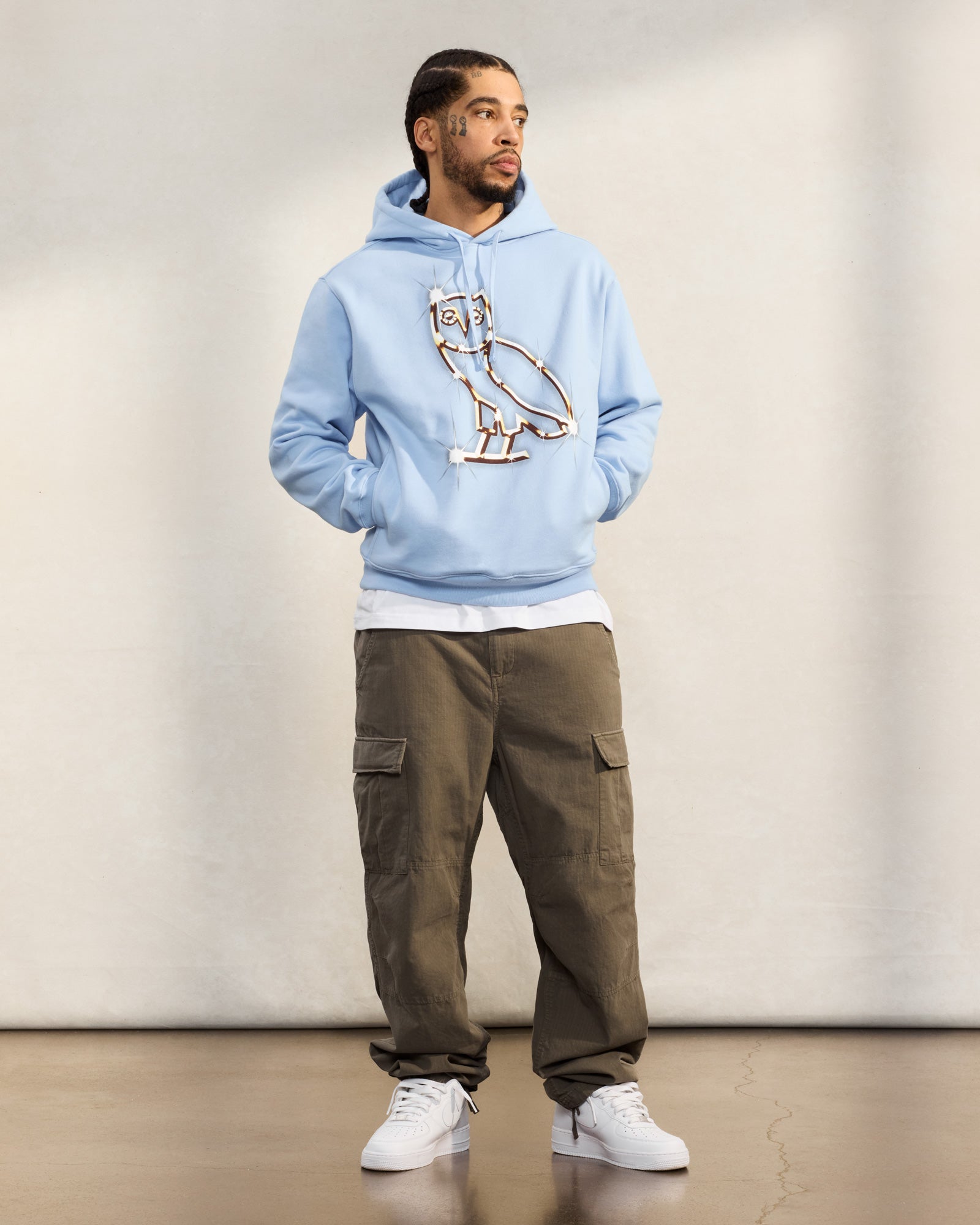 Bling Hoodie - Light Blue