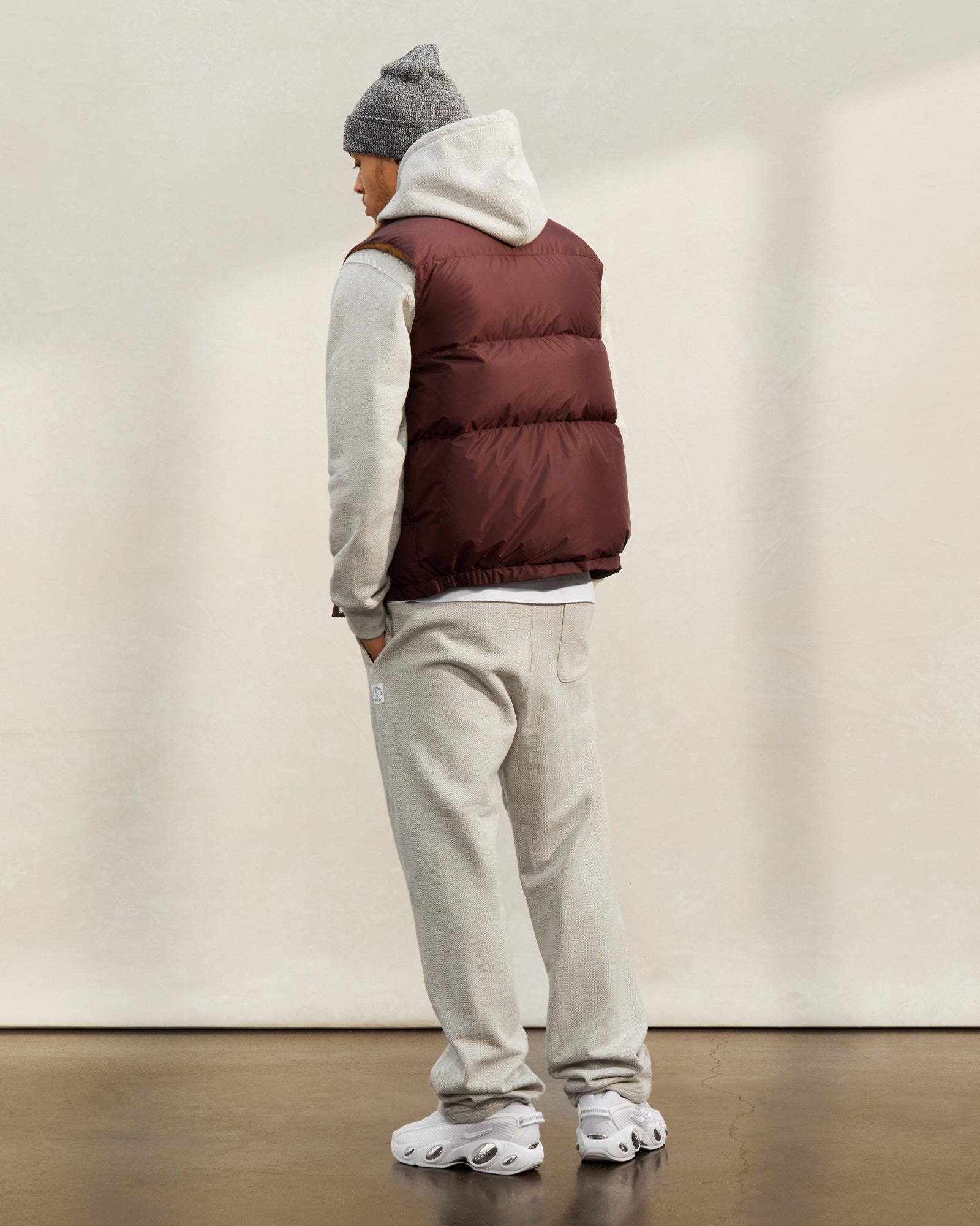 Crescent Down Works Italian Vest - Burgundy