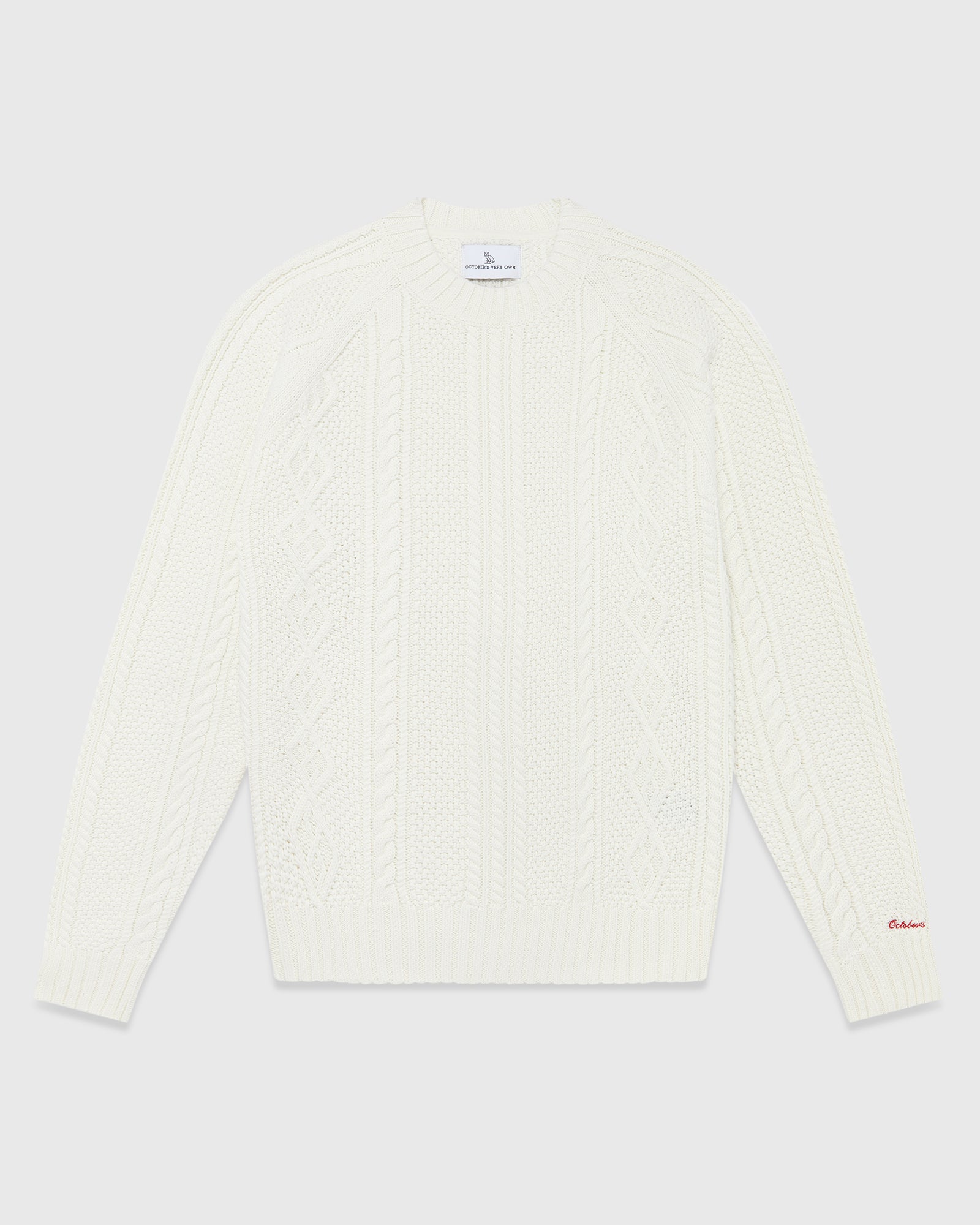 Cable Knit Sweater - White