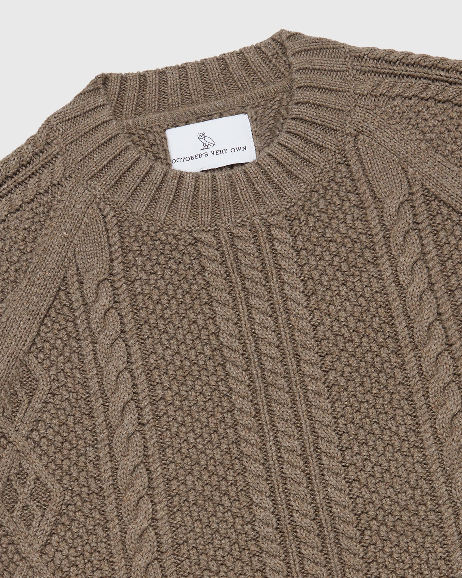 Cable Knit Sweater - Taupe