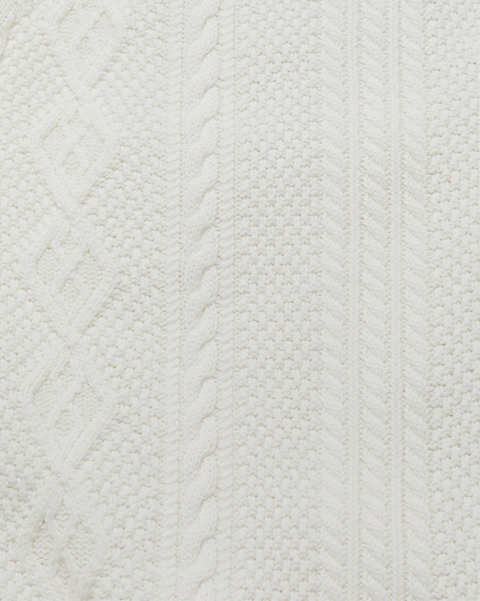 Cable Knit Turtleneck Sweater - Off White