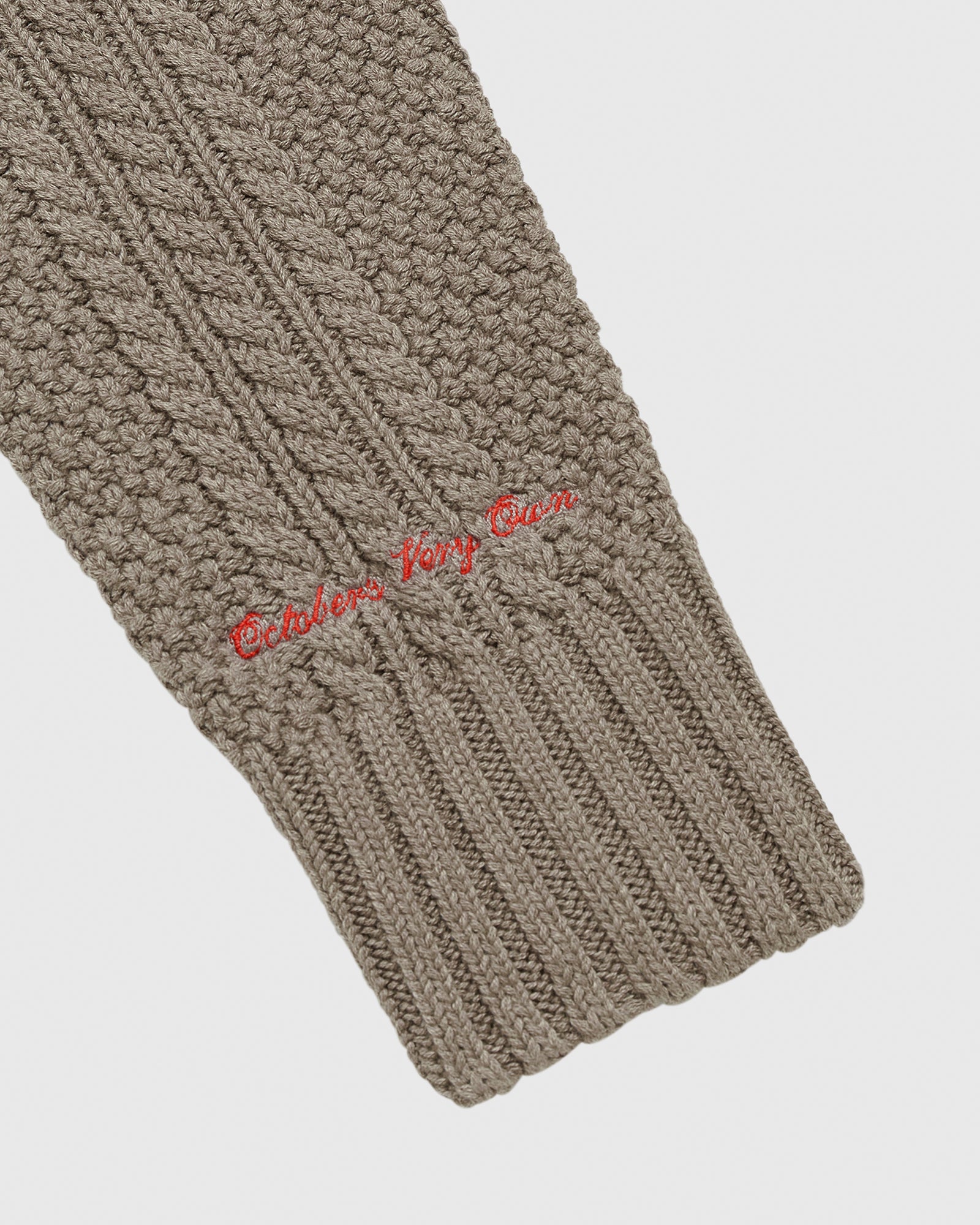 Cable Knit Turtleneck Sweater - Taupe