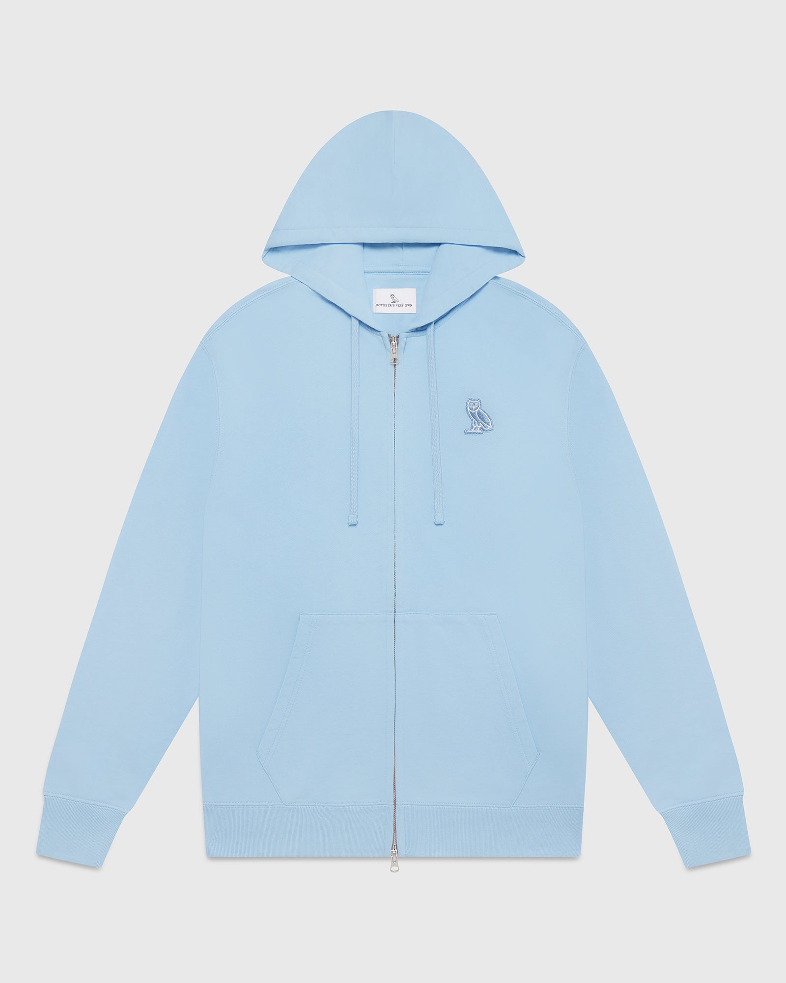 light blue hoodie