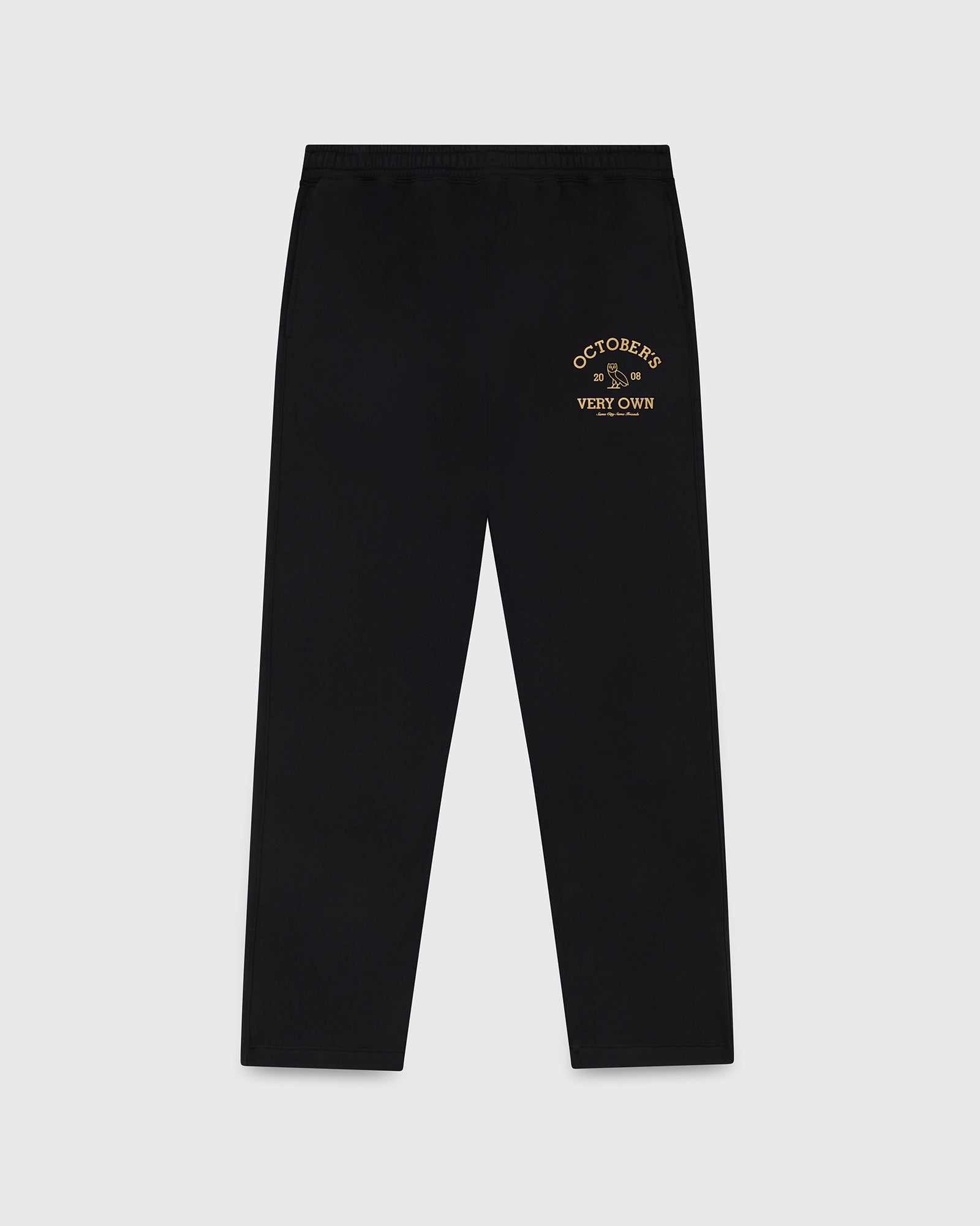 Collegiate Open Hem Sweatpant - Black