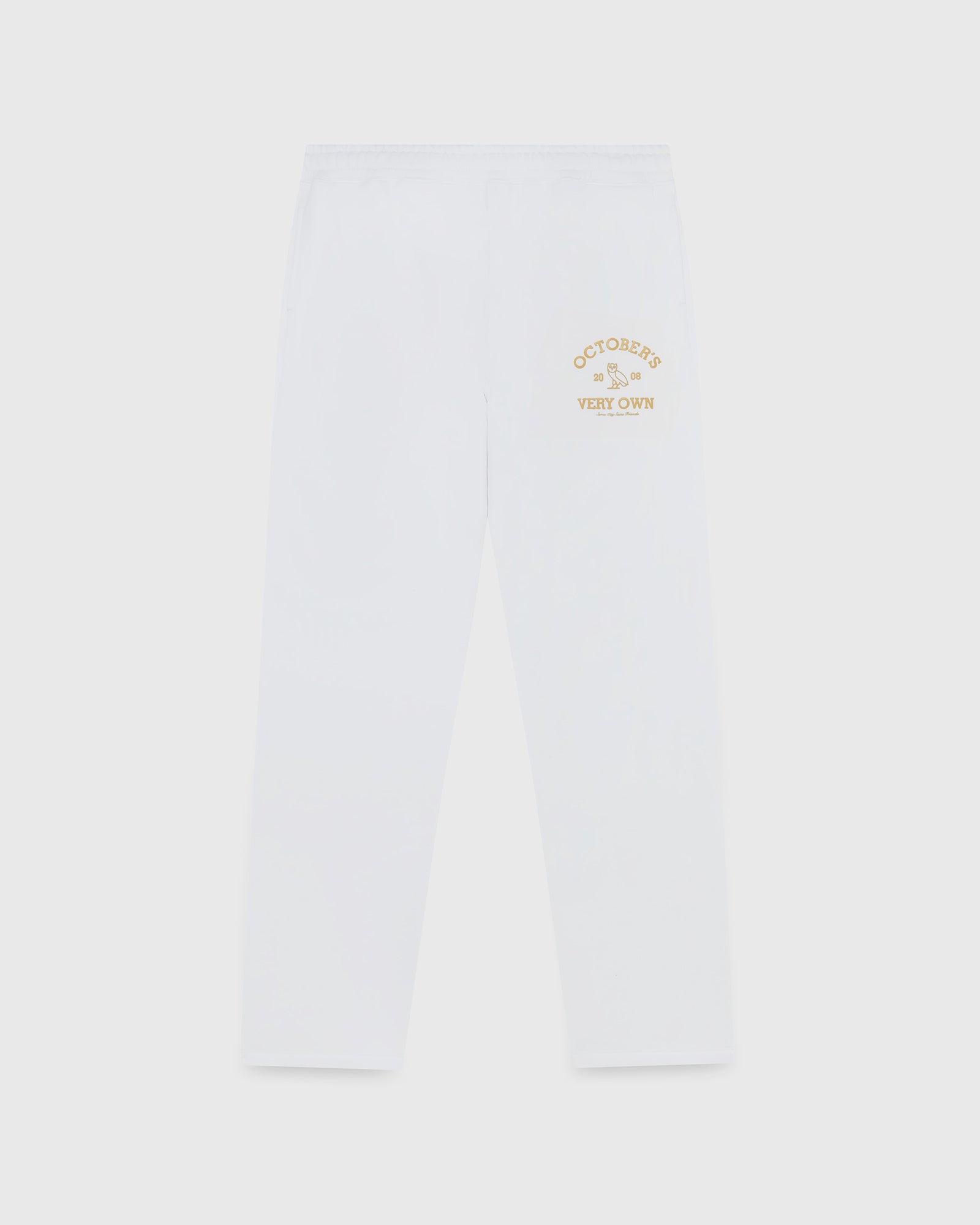 Collegiate Open Hem Sweatpant - White