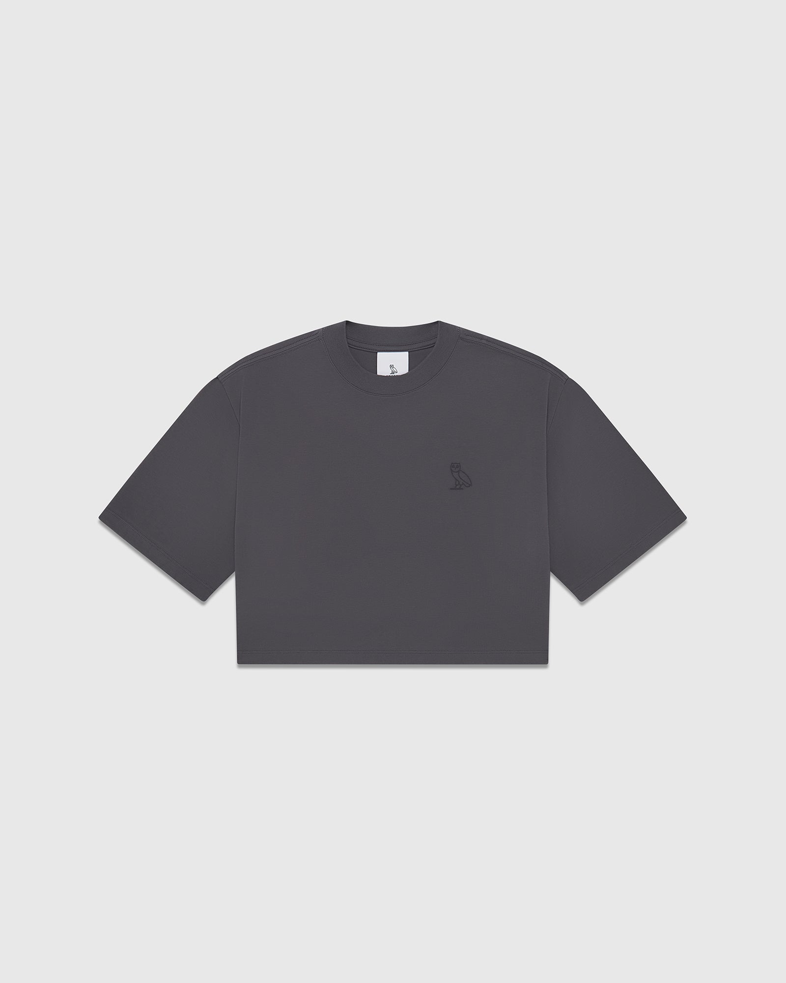 Cropped T-Shirt - Charcoal