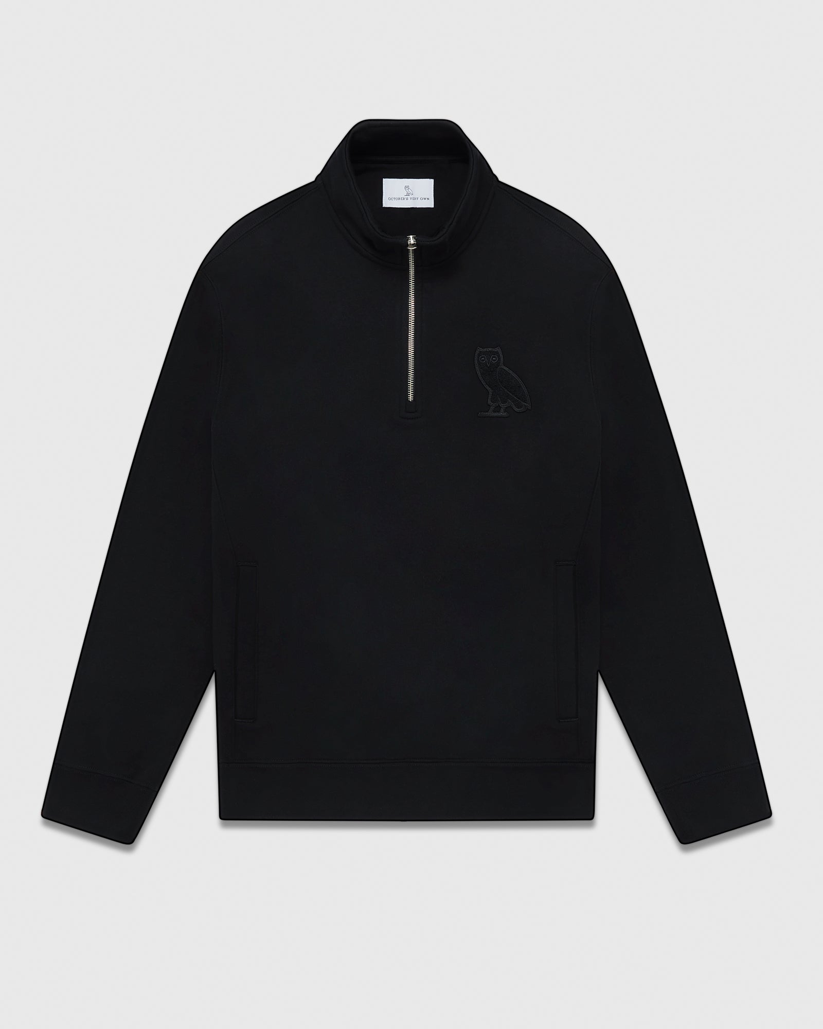 Mini OG Quarter Zip Mockneck Sweatshirt - Black