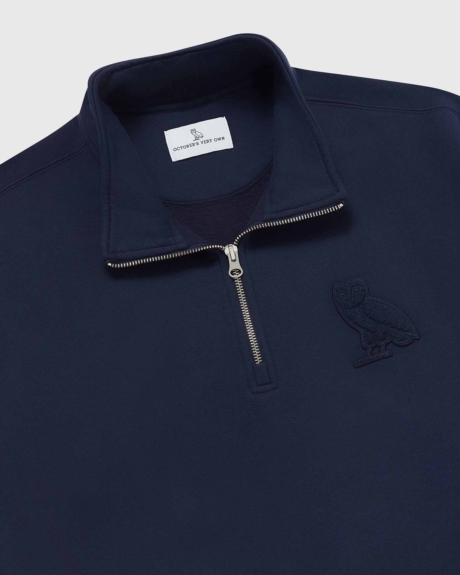 Mini OG Quarter Zip Mockneck Sweatshirt - Navy