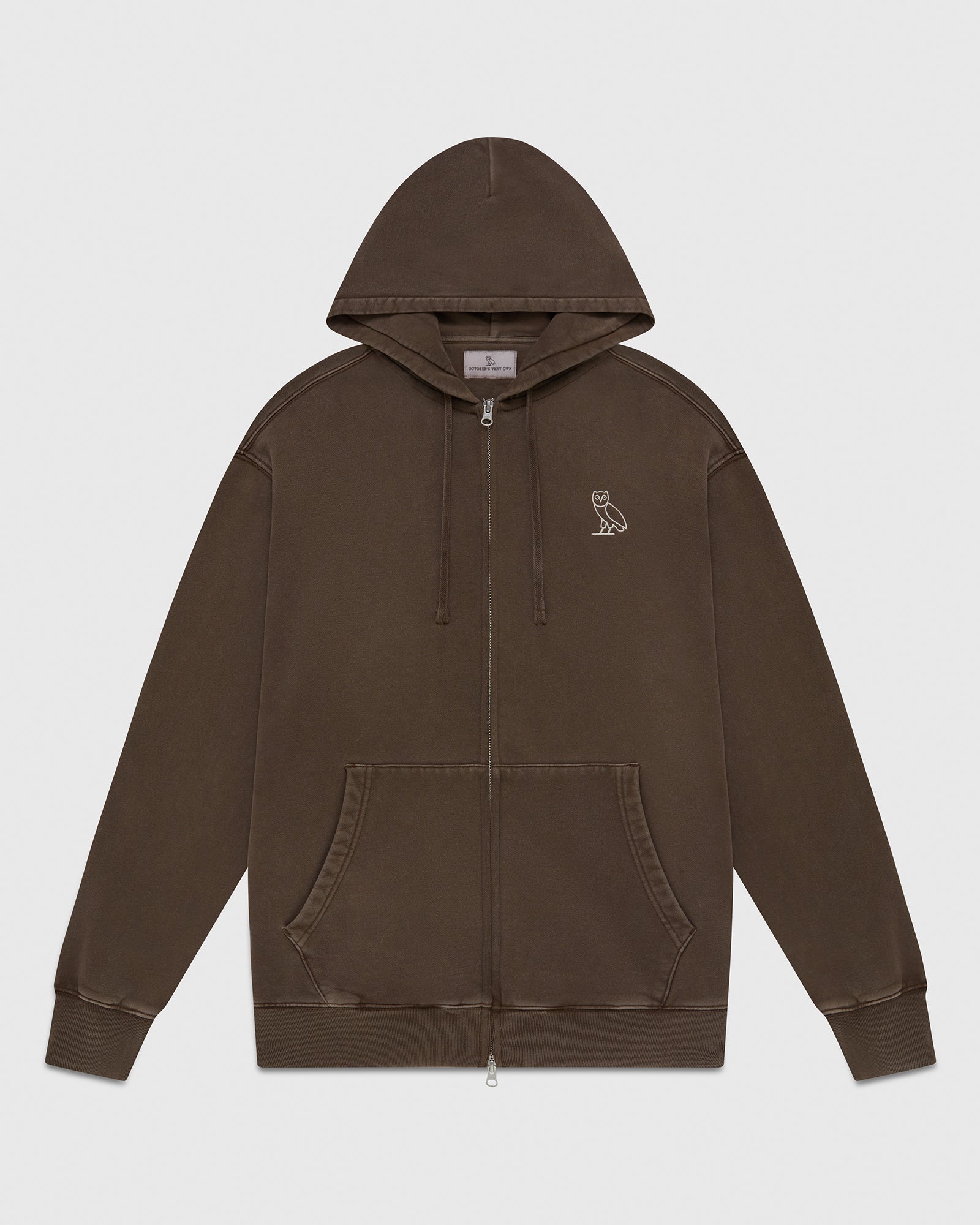 Muskoka Garment Dyed Full-Zip Hoodie - Brown