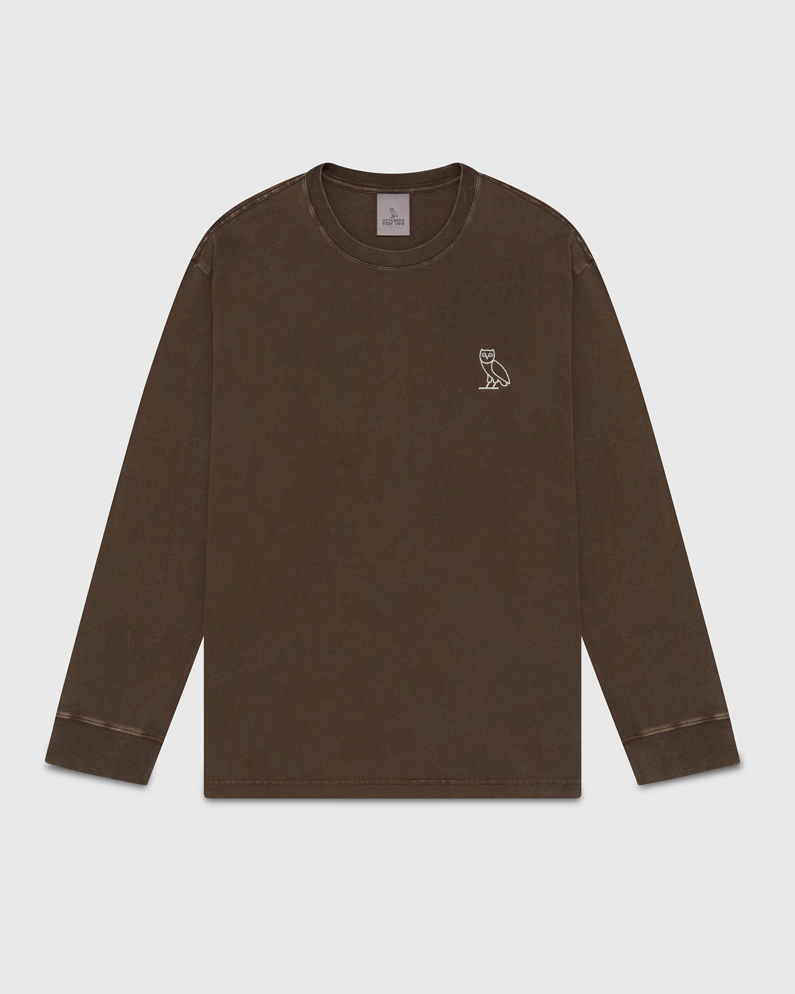 Muskoka Garment Dyed Longsleeve T-Shirt - Brown