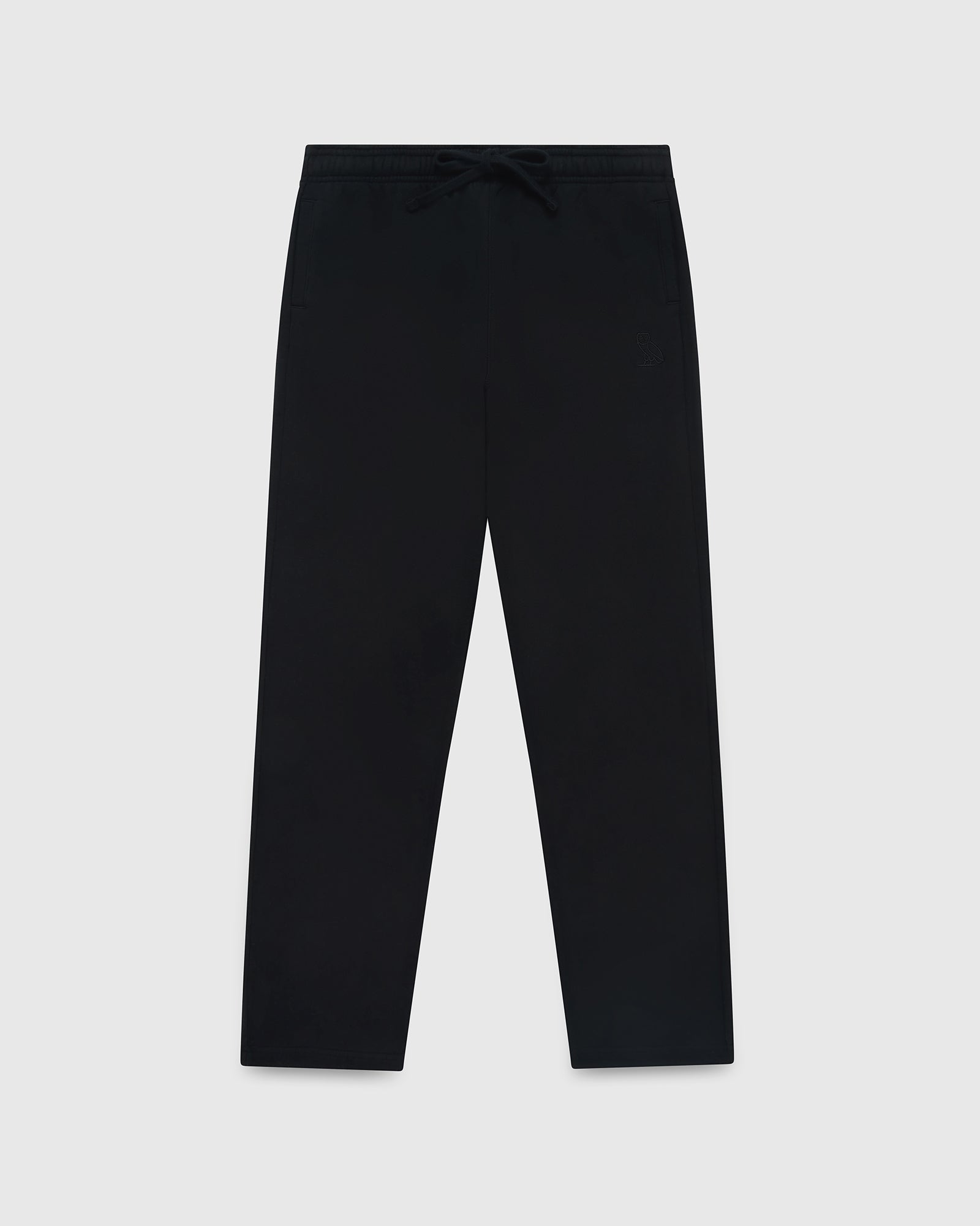 Open Hem Sweatpant - Black