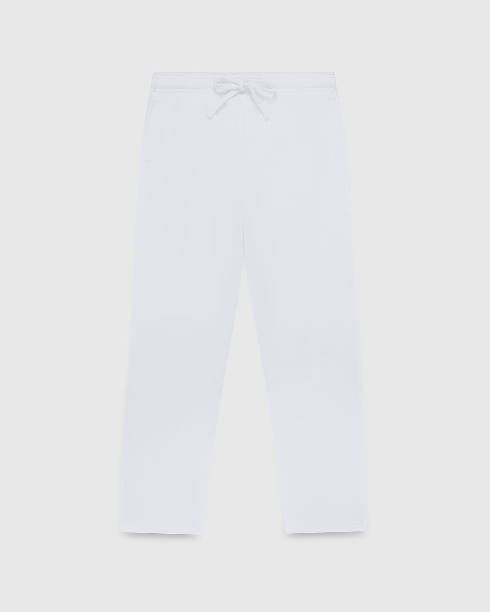 Open Hem Sweatpant - White