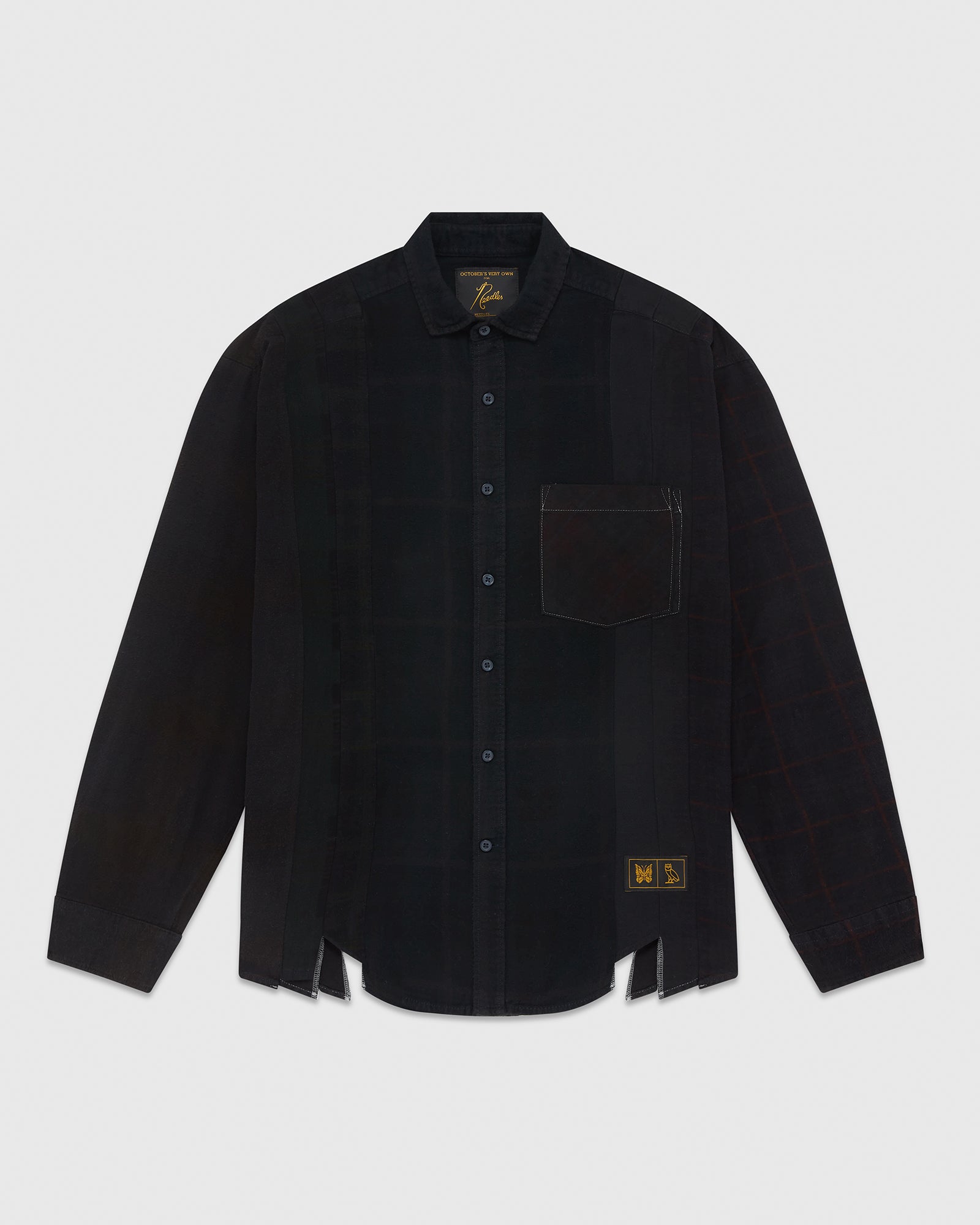 Needles Plaid Flannel Shirt - Black