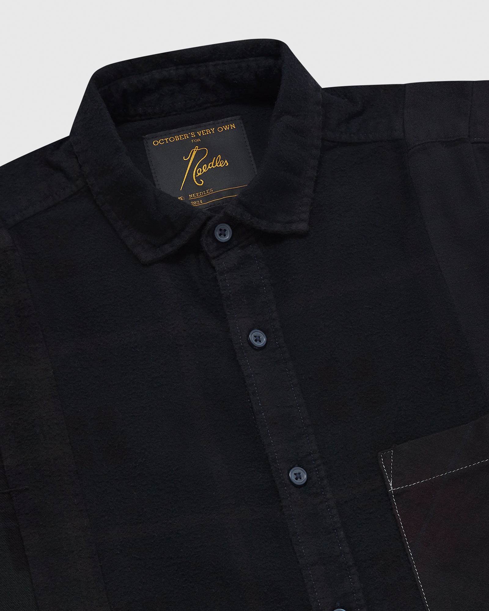 Needles Plaid Flannel Shirt - Black