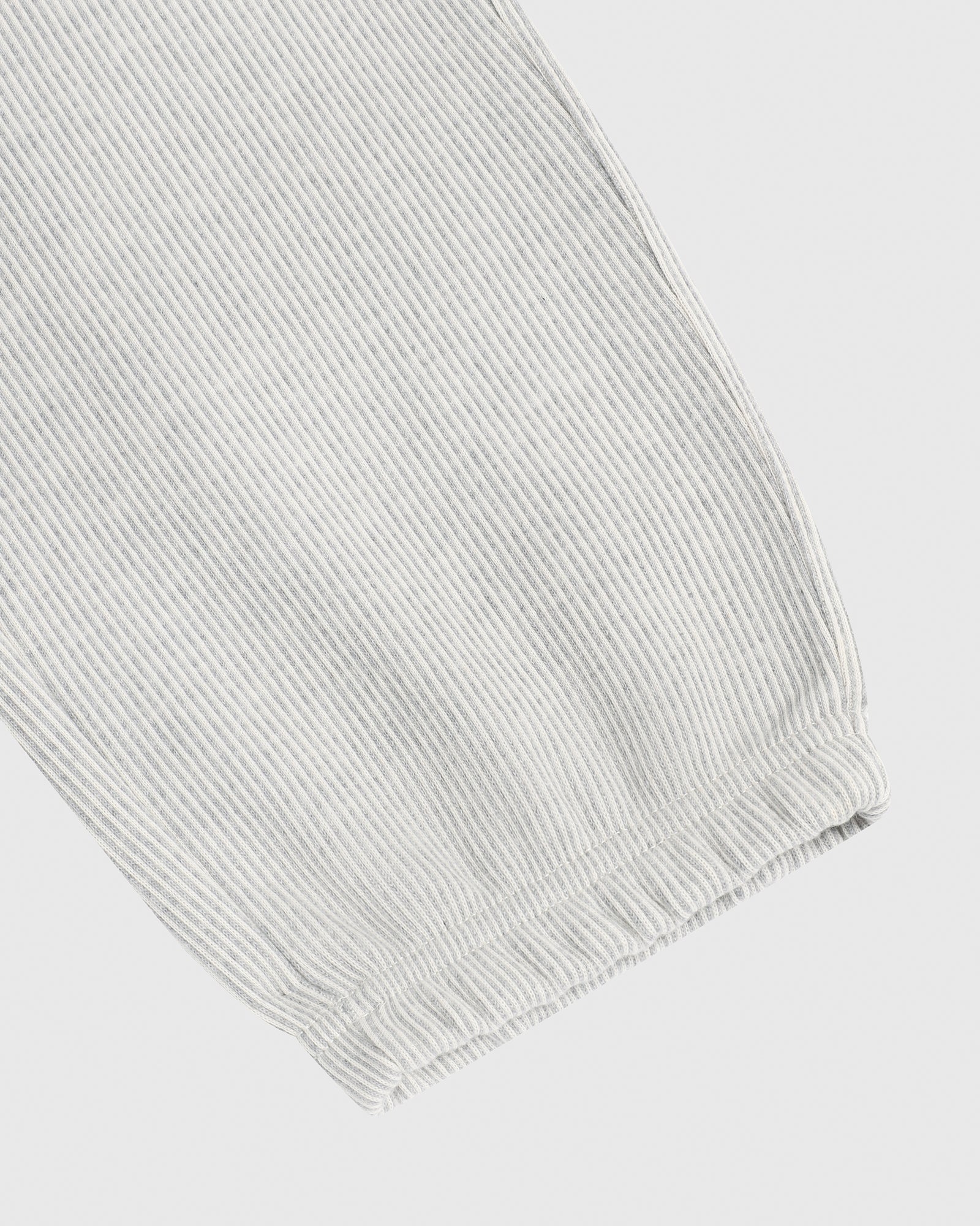 Seersucker Fleece Relaxed Fit Sweatpant - Grey/Cream