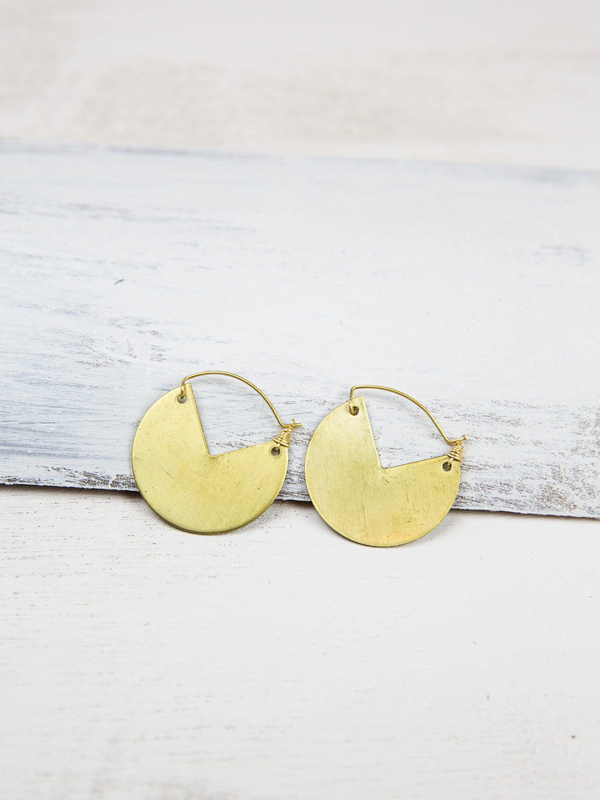 Cut Disk Earrings