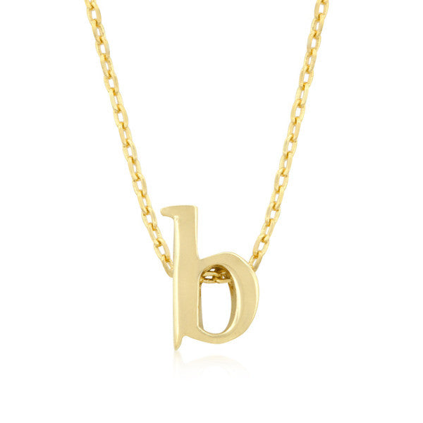 Alexia 14k Gold Pendant B Initial Necklace