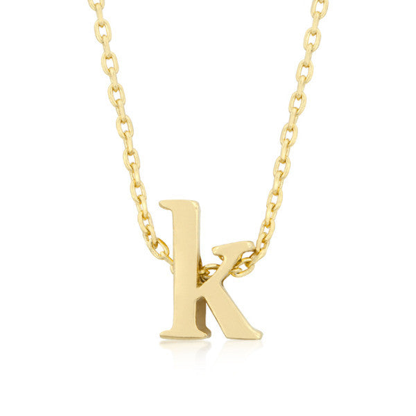 Alexia 14k Gold Pendant K Initial Necklace