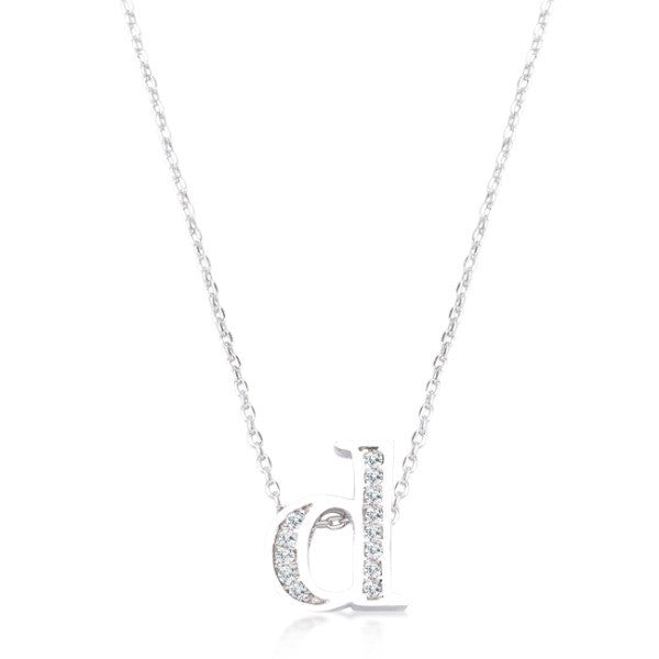 Pave Initial D Pendant - BaubleBox Fashion Jewelry Store