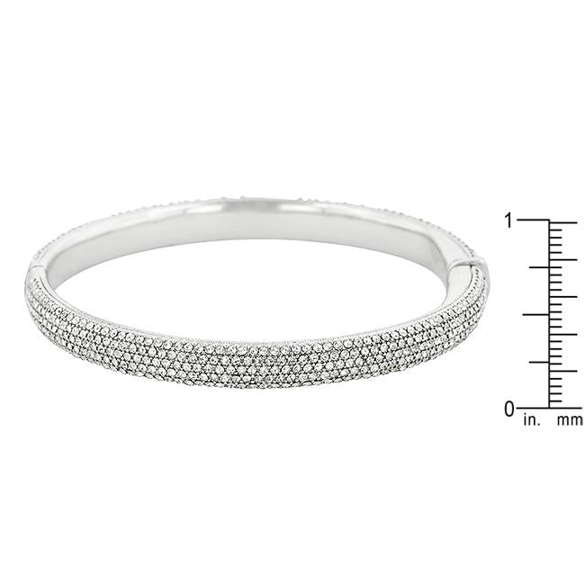 Pave Classic Style Bangle Bracelet