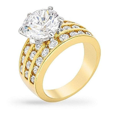 Leandra 5.6ct CZ 14k Gold Ring