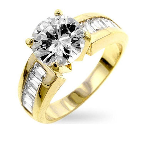 Rachel 2.8ct CZ 14k Gold Ring - BaubleBox Fashion Jewelry Store