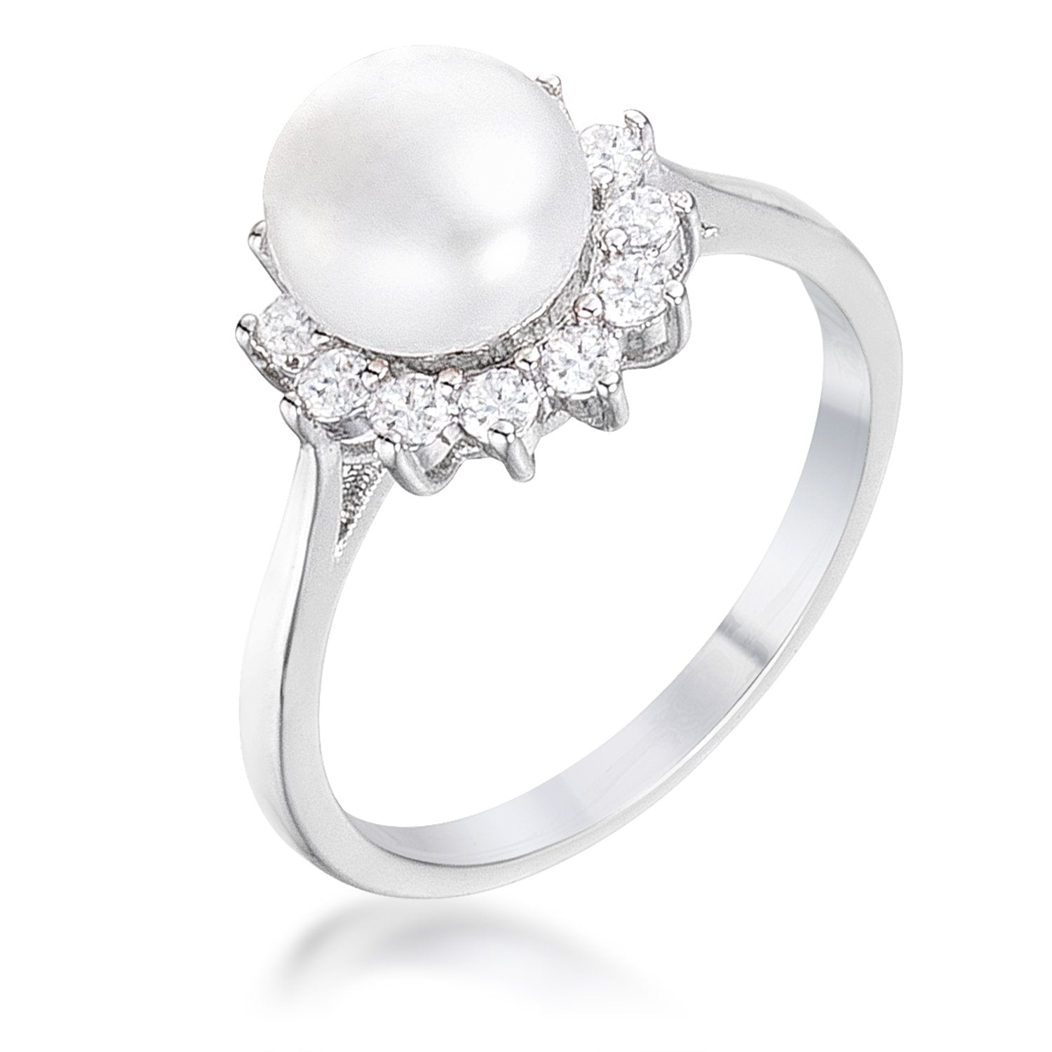 Meggie Classic Pearl CZ Ring