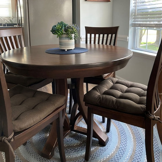 Micro-Suede Black Dining Chair Pads - Latex Foam Fill, Reversible – Barnett  Home Decor