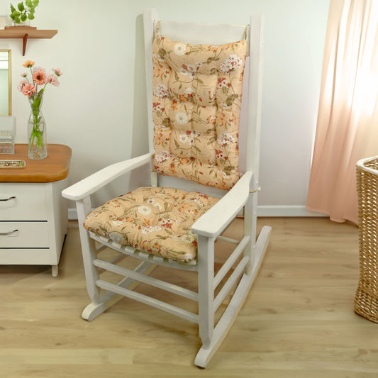 Dorset Jacobean Floral Rocker Chair Cushion Set