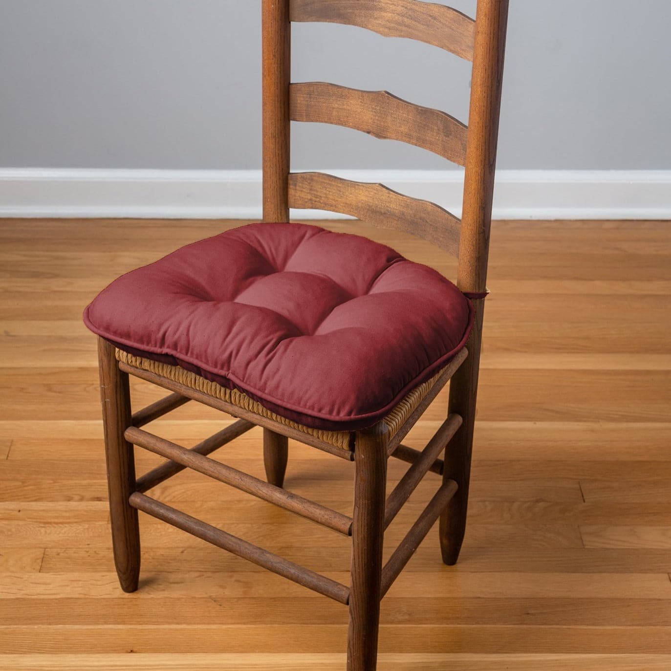 burgundy kitchen chair pads